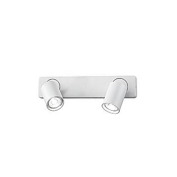 Applique Moderna Rudy Metallo Bianco 2 Luci 7W 3000K Luce Calda