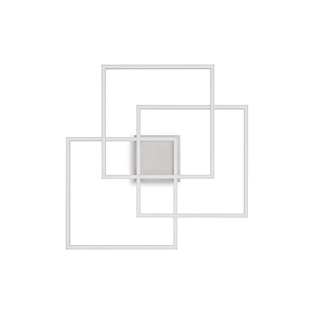 Plafoniera Moderna Frame Metallo Bianco Led 35W 3000K Luce Calda 230702
