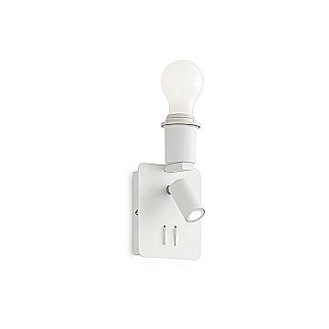 Applique Moderna Gea Metallo Bianco 2 Luci E27