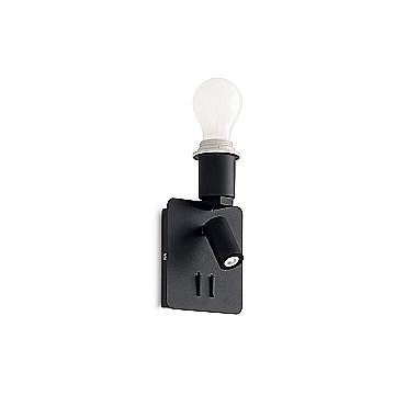 Applique Moderna Gea Metallo Nero 2 Luci E27