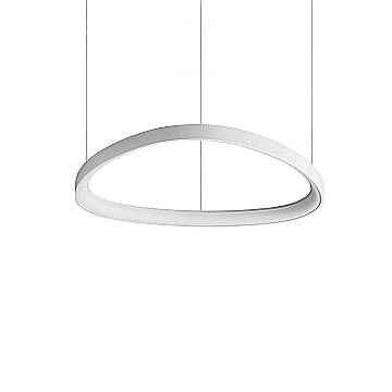 Sospensione Moderna Gemini Metallo Bianco Led 48W 3000K Luce Calda