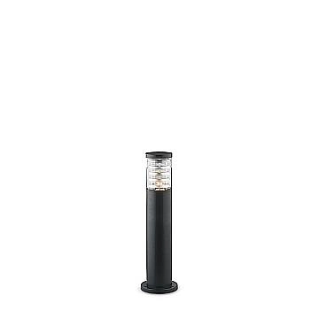 Piantana-Palo Da Esterno Moderna Tronco Alluminio Nero 1 Luce E27 H40Cm