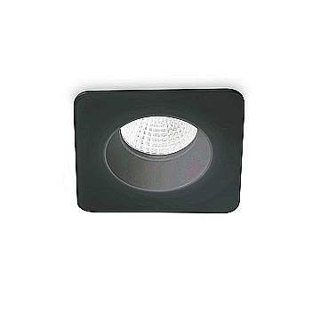 Faretto Incasso Moderno Square Room-65 Alluminio Nero Led 8W 3000K Luce Calda