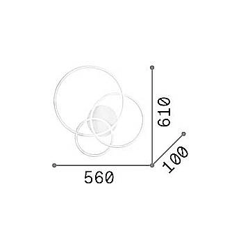 Plafoniera Moderna Frame Metallo Bianco Led 41W 3000K Luce Calda 255019