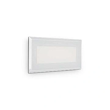 Faretto Moderno Indio Alluminio Bianco Led 8W 3000K Luce Calda