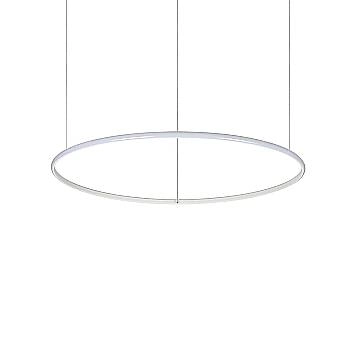 Sospensione Moderna Hulahoop Alluminio-Plastiche Bianco 1 Luce 41W 3000K D81Cm