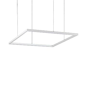 Sospensione Moderna Square Oracle Alluminio-Plastiche Bianco Led 41W 3000K D70Cm