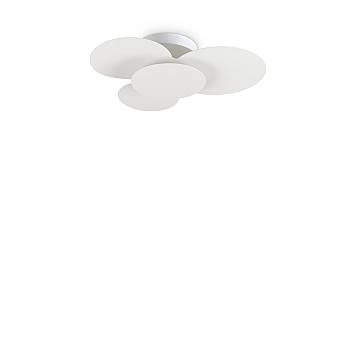 Plafoniera Moderna Cloud Metallo Bianco Led 33W 3000K Luce Calda