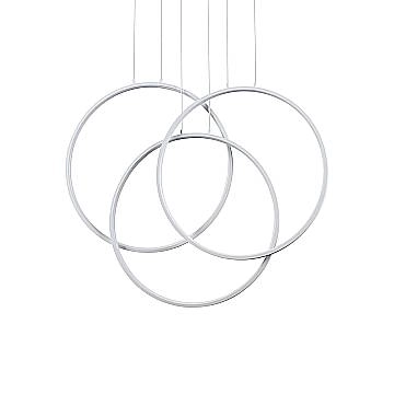 Sospensione Moderna Frame Alluminio Bianco Led 82W 3000K Luce Calda Sospensione Moderna Frame Alluminio Bianco Led 82W 3000K Luce Calda