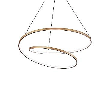 Sospensione Moderna Oz Metallo Ottone Led 48W 3000K Luce Calda D60Cm On-Off Sospensione Moderna Oz Metallo Ottone Led 48W 3000K Luce Calda D60Cm On-Off