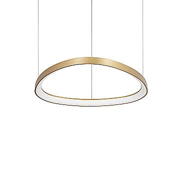 Sospensione Moderna Gemini Metallo Ottone Led 48W 3000K Luce Calda