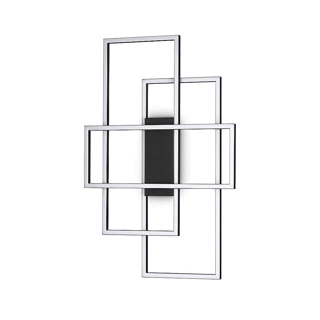 Plafoniera Moderna Frame Metallo Nero Led 31W 3000K Luce Calda 270661