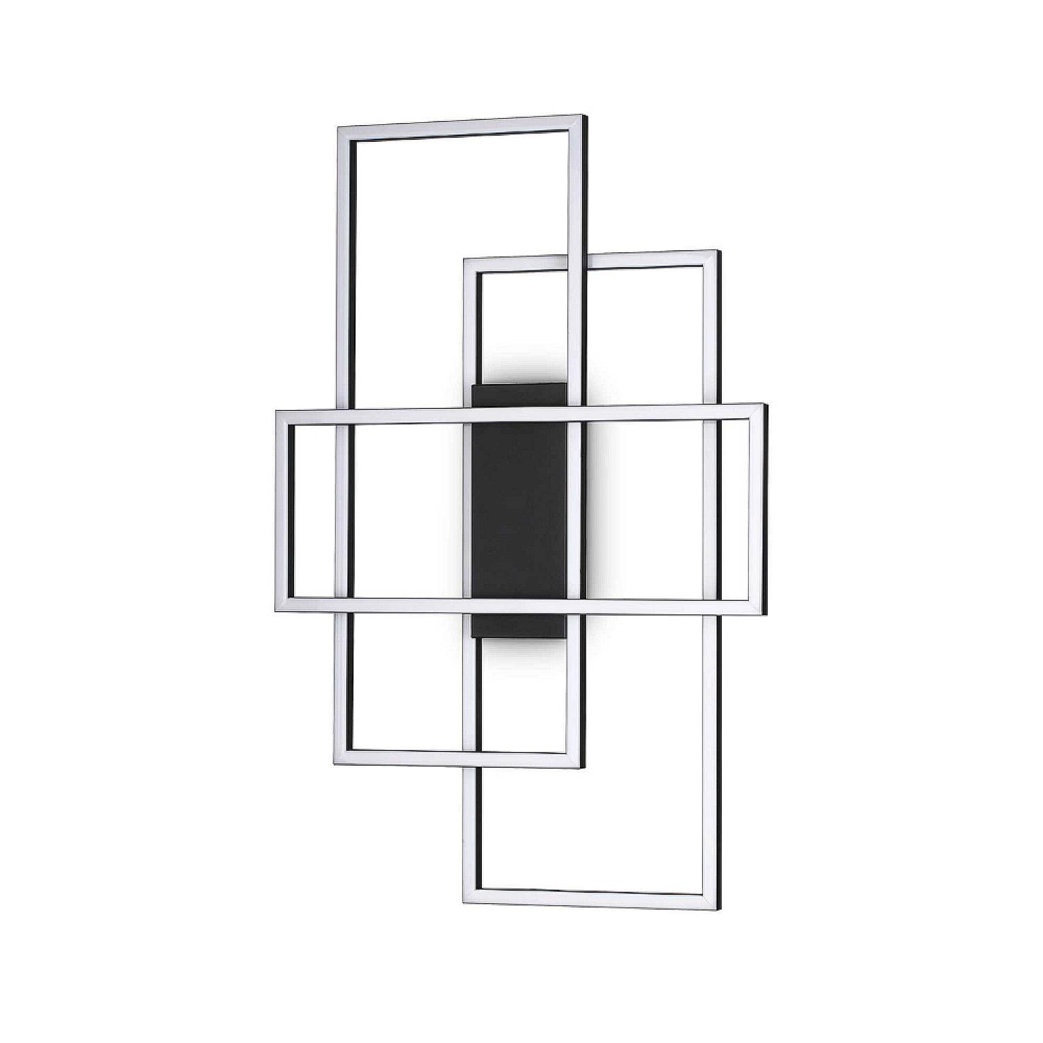 Plafoniera Moderna Frame Metallo Nero Led 31W 3000K Luce Calda 270661
