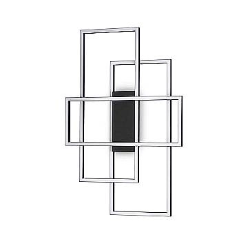 Plafoniera Moderna Frame Metallo Nero Led 31W 3000K Luce Calda Plafoniera Moderna Frame Metallo Nero Led 31W 3000K Luce Calda