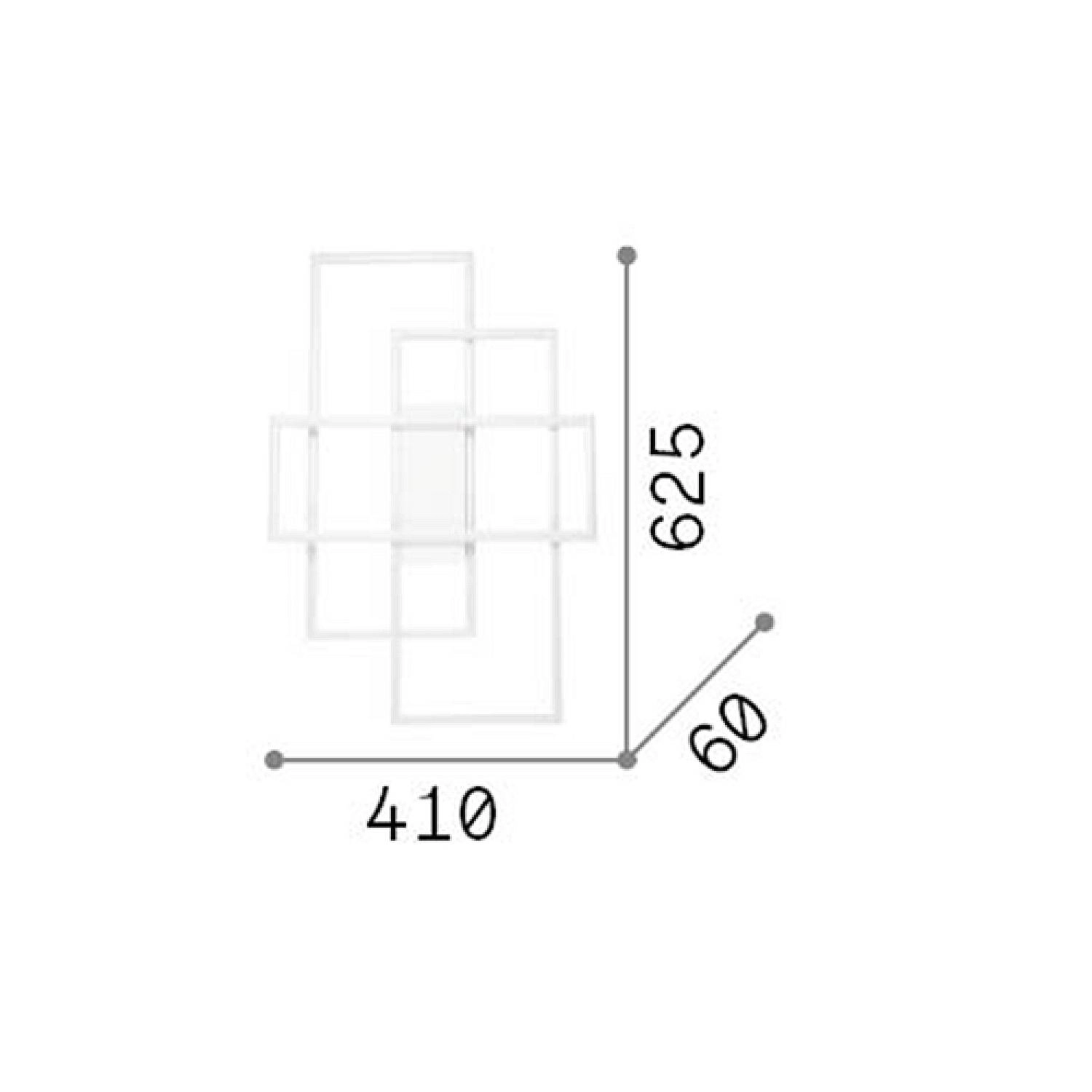 Plafoniera Moderna Frame Metallo Nero Led 31W 3000K Luce Calda 270661