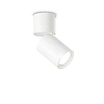 Plafoniera Moderna Toby Metallo Bianco 1 Luce Gu10 7W 3000K Luce Calda