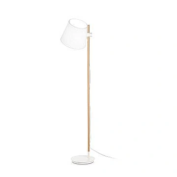 Piantana Industrial-Minimal Axel Legno Bianco 1 Luce E27 Piantana Industrial-Minimal Axel Legno Bianco 1 Luce E27