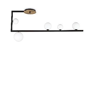 Plafoniera Industrial-Minimal Birds Metallo Nero 5 Luci G9 3W 3000K Luce Calda Plafoniera Industrial-Minimal Birds Metallo Nero 5 Luci G9 3W 3000K Luce Calda