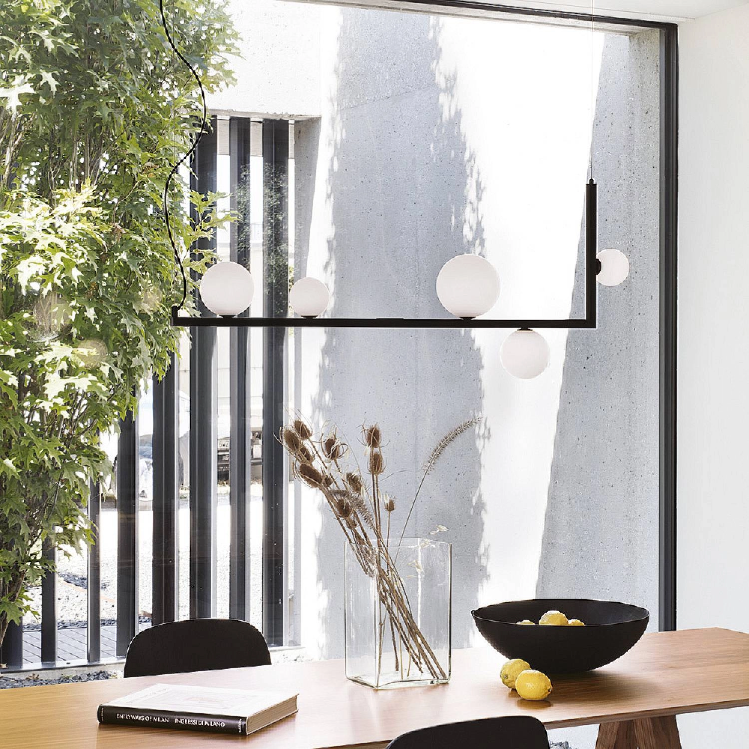 Sospensione Industrial-Minimal Birds Metallo Nero 5 Luci G9 3W 3000K Luce Calda 273648