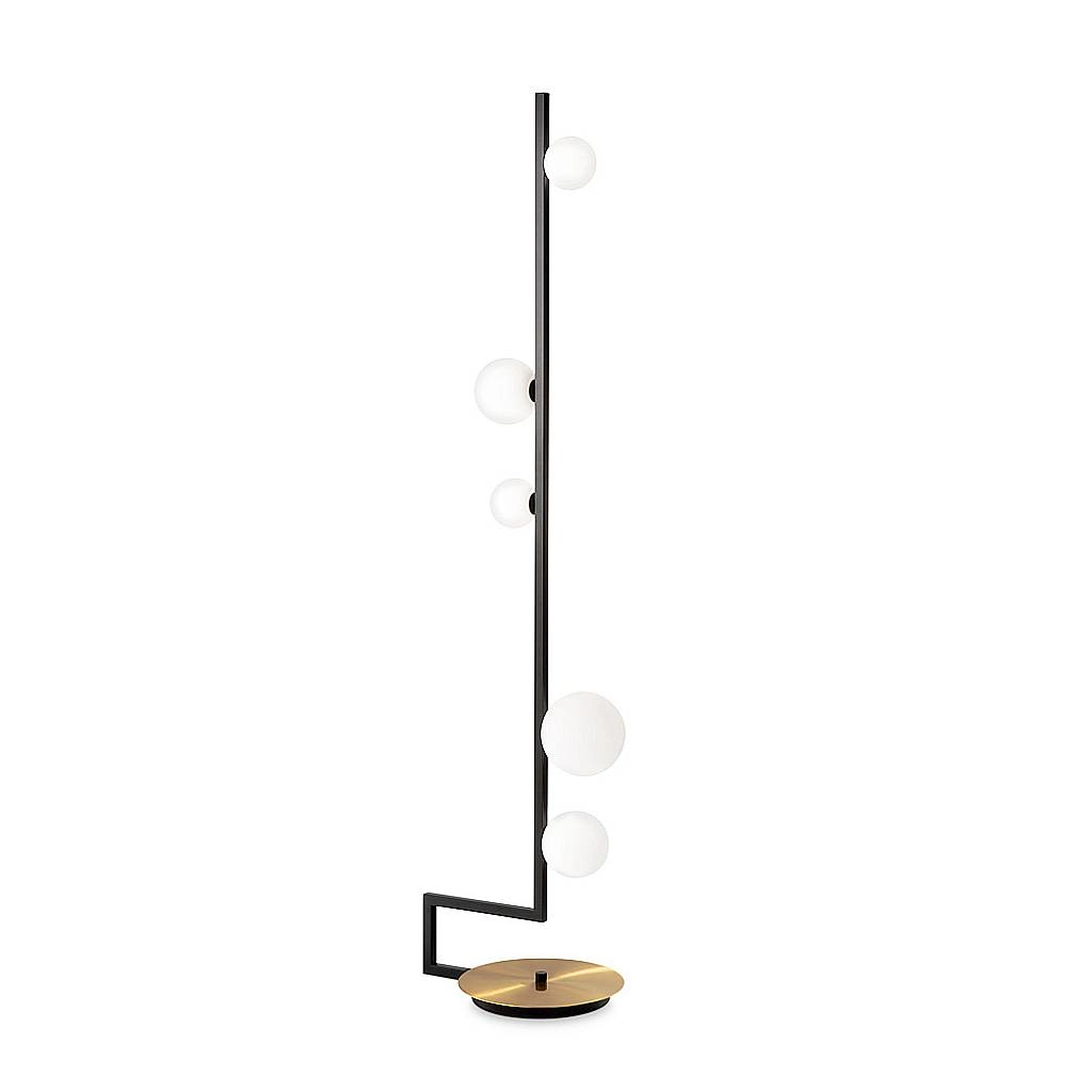 Piantana Industrial-Minimal Birds Metallo Nero 5 Luci G9 3W 3000K Luce Calda 273662