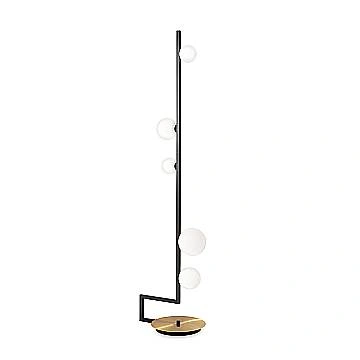 Piantana Industrial-Minimal Birds Metallo Nero 5 Luci G9 3W 3000K Luce Calda Piantana Industrial-Minimal Birds Metallo Nero 5 Luci G9 3W 3000K Luce Calda
