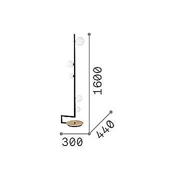 Piantana Industrial-Minimal Birds Metallo Nero 5 Luci G9 3W 3000K Luce Calda 273662