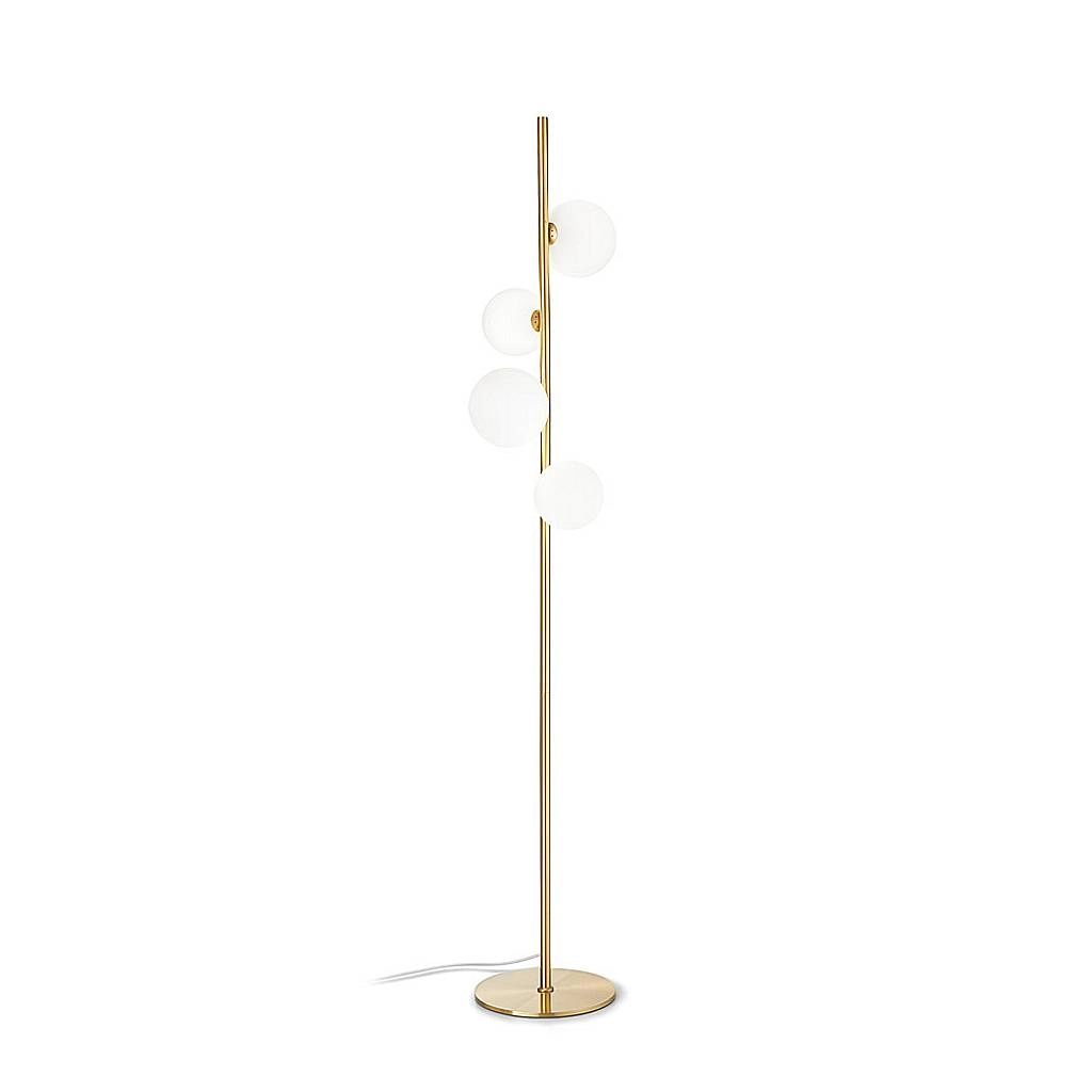 Piantana Contemporanea Perlage Metallo Ottone 4 Luci G9 3W 3000K Luce Calda 277967
