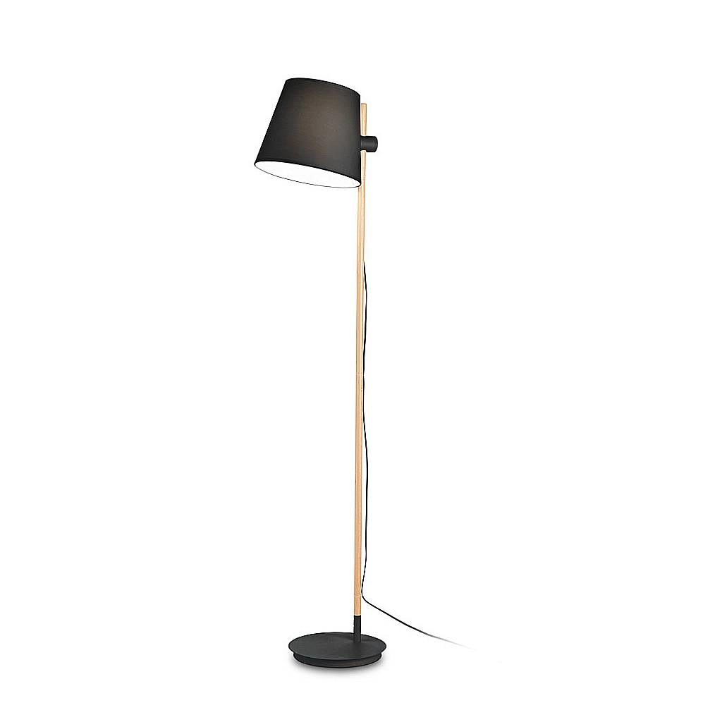 Piantana Industrial-Minimal Axel Legno Nero 1 Luce E27 282084