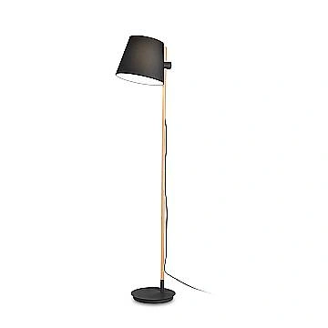 Piantana Industrial-Minimal Axel Legno Nero 1 Luce E27 Piantana Industrial-Minimal Axel Legno Nero 1 Luce E27