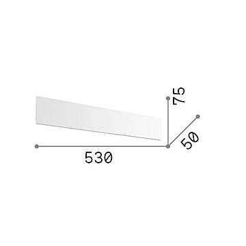 Applique Moderna Zig Zag Metallo Cromo Led 23W 3000K Luce Calda