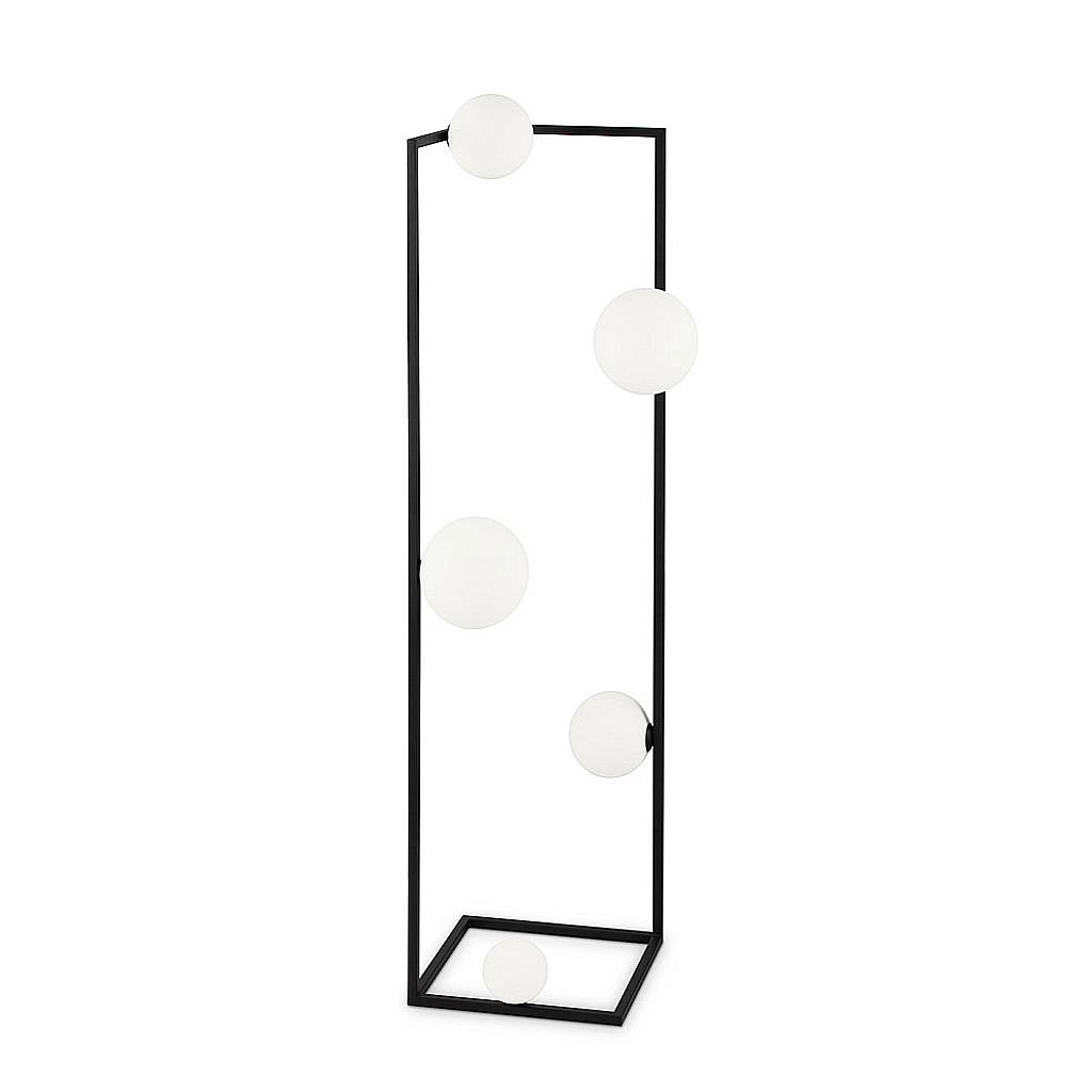 Piantana Industrial-Minimal Angolo Metallo Nero 5 Luci G9 3W 3000K Luce Calda 284309