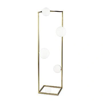 Piantana Industrial Angolo Metallo Ottone 5 Luci G9 3W 3000K Luce Calda