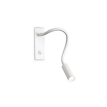 Applique Moderna Io Metallo Bianco Led 3W 3000K Luce Calda Applique Moderna Io Metallo Bianco Led 3W 3000K Luce Calda