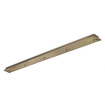 Rosone Lineare All In Metallo Ottone 5 Luci