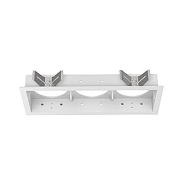 Cornice Rettangolare Tripla A Incasso Contemporanea Bento Metallo Bianco
