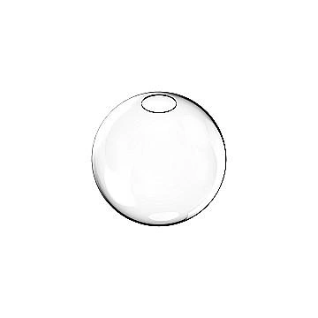 Rosone Contemporaneo Rubber Metallo Trasparente Grande