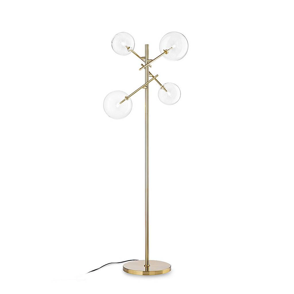 Piantana Contemporanea Equinoxe Metallo Ottone 4 Luci 2W 3000K Luce Calda 290966