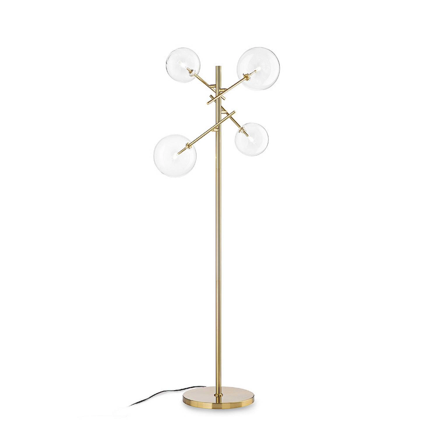 Piantana Contemporanea Equinoxe Metallo Ottone 4 Luci 2W 3000K Luce Calda 290966