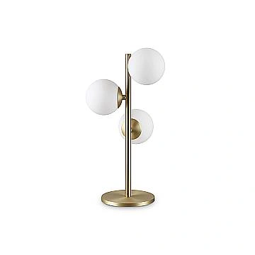 Lampada Da Scrivania Contemporanea Perlage Metallo Ottone 3 Luci G9 3W 3000K