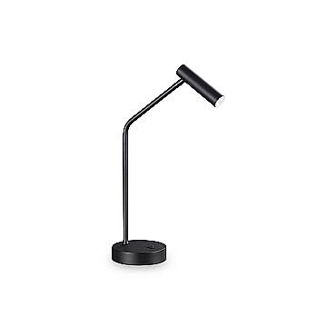 Lampada Da Tavolo Contemporanea Easy Metallo Nero Led Integrato 3,5W 3000K Ip20 Lampada Da Tavolo Contemporanea Easy Metallo Nero Led Integrato 3,5W 3000K Ip20