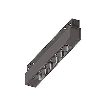 Supporto Lineare Binario Ego Alluminio Nero Led 7W 3000K Luce Calda