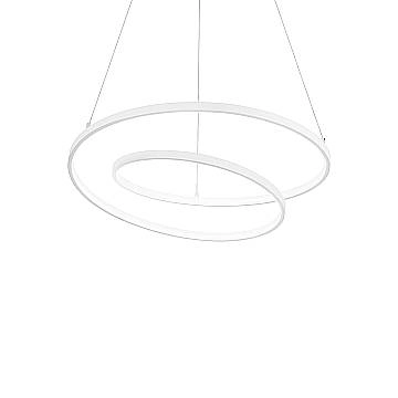 Sospensione Moderna Oz Metallo Bianco Led 48W 3000K Luce Calda D60Cm Dali Sospensione Moderna Oz Metallo Bianco Led 48W 3000K Luce Calda D60Cm Dali