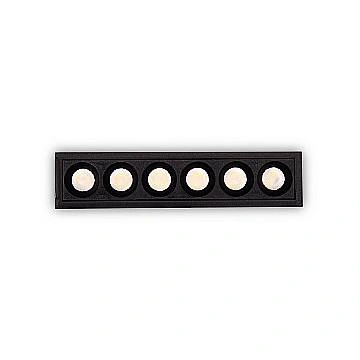 Faretto Incasso Contemporaneo Lika Alluminio Nero Led 10W 3000K Ip20
