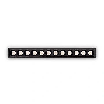 Faretto Incasso Contemporaneo Lika Alluminio Nero Led 19W 3000K Ip20