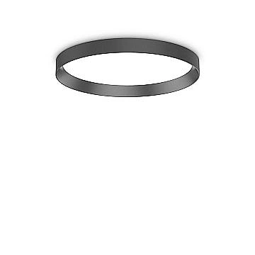 Plafoniera Moderna Fly Alluminio-Materie Plastiche Nero Led 26W 4000K D45Cm