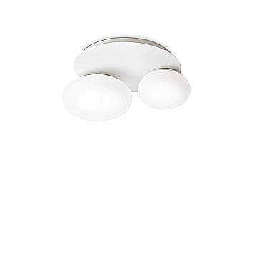 Plafoniera Contemporanea Ninfea Metallo Bianco 2 Luci Gx53 9W 3000K Luce Calda Plafoniera Contemporanea Ninfea Metallo Bianco 2 Luci Gx53 9W 3000K Luce Calda