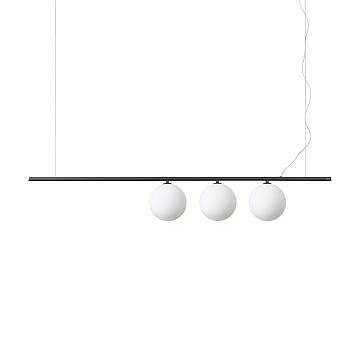 Sospensione Contemporanea Perline Metallo Nero 3 Luci G9 3W 3000K Luce Calda Sospensione Contemporanea Perline Metallo Nero 3 Luci G9 3W 3000K Luce Calda