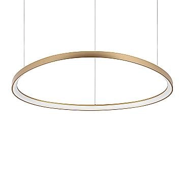 Sospensione Moderna Gemini Ottone Led 80W 3000K Luce Calda