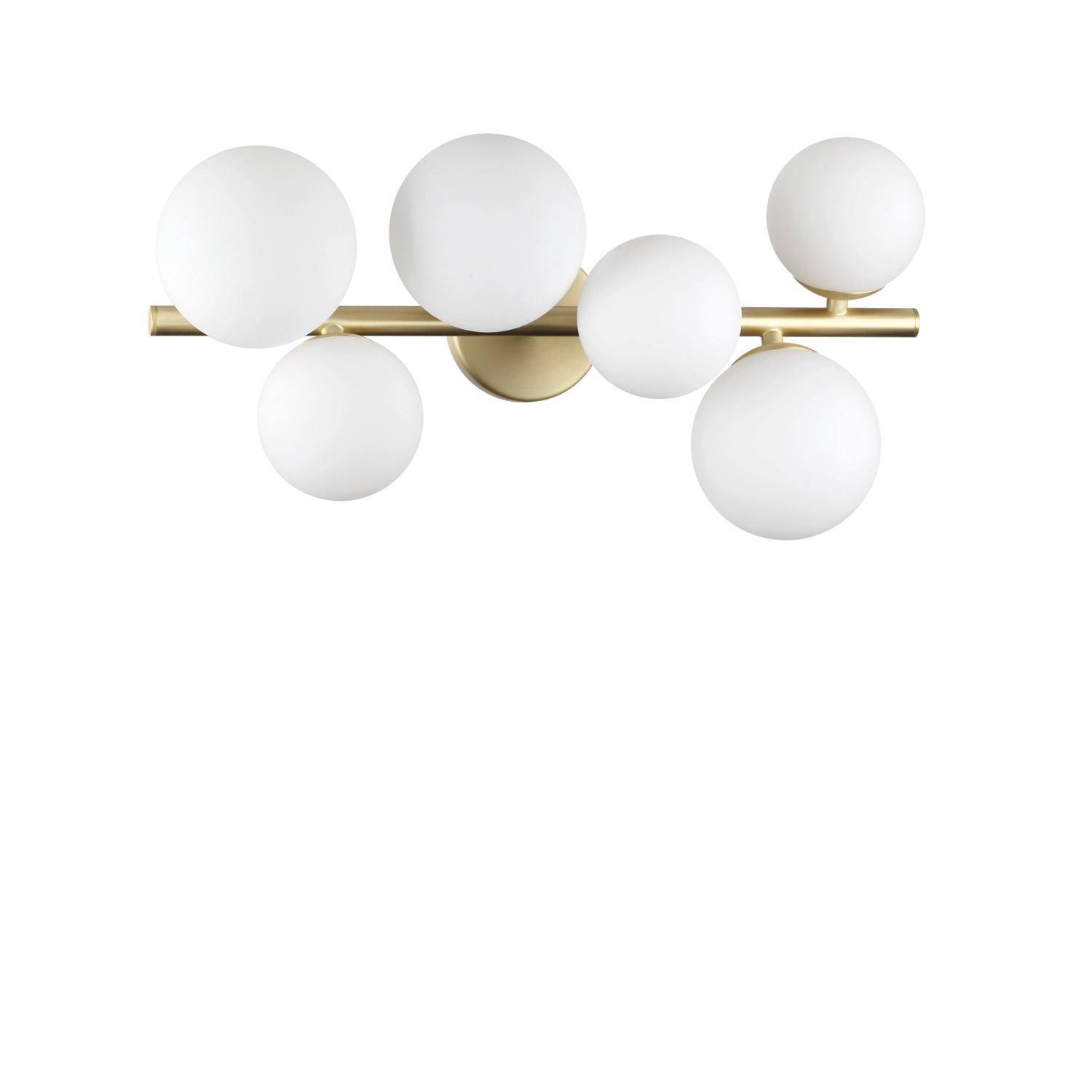 Plafoniera Moderna Perlage Metallo Ottone 6 Luci G9 15W 3000K Ip20 309279
