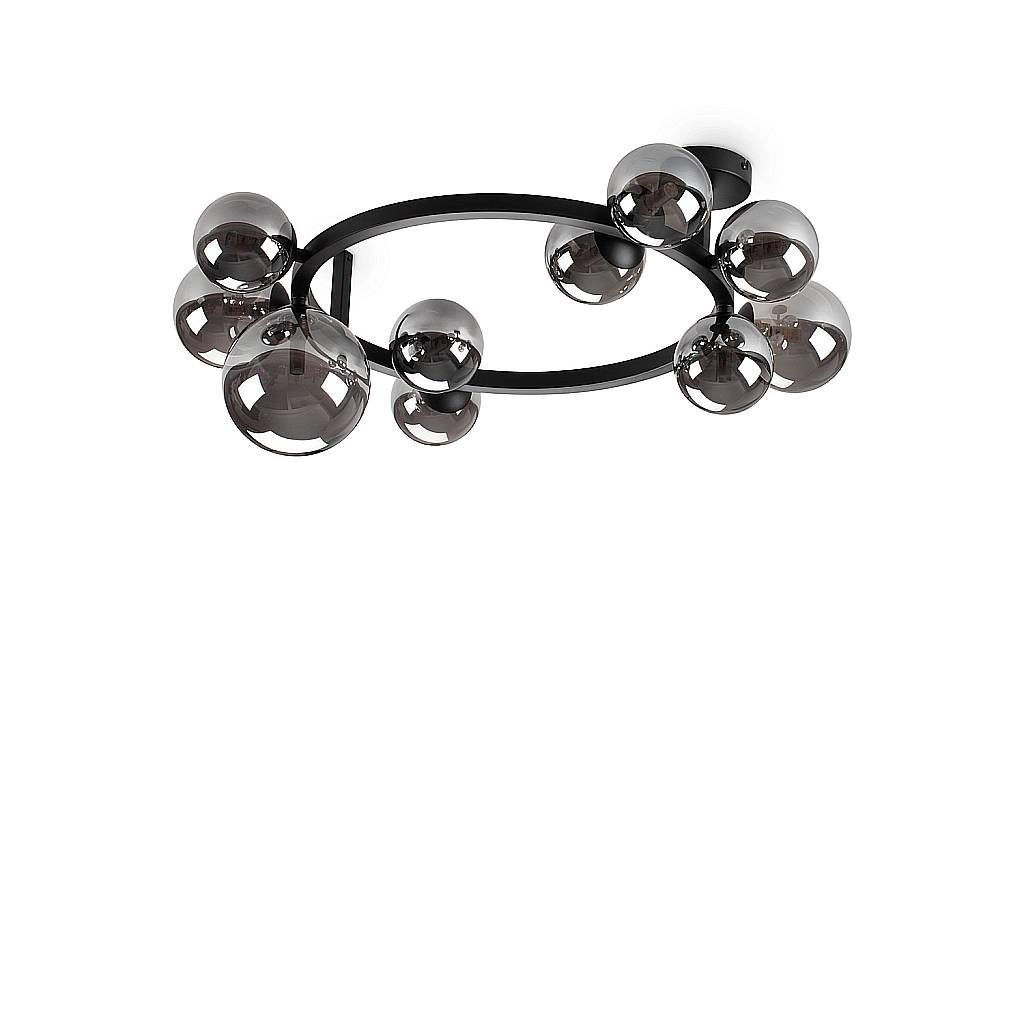 Plafoniera Contemporanea Perlage Metallo Nero 10 Luci G9 15W 3000K Ip20 309286